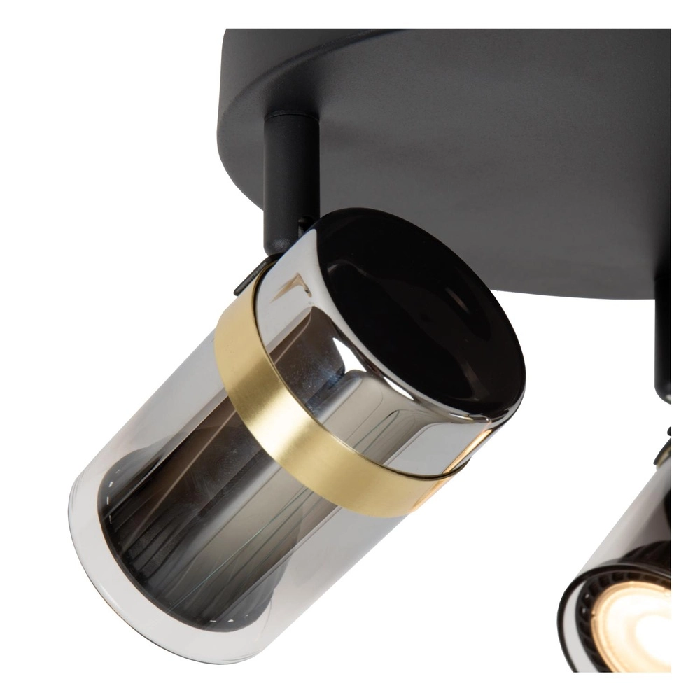 Ceiling spotlight Upton 3-light black Lucide 5411212570048