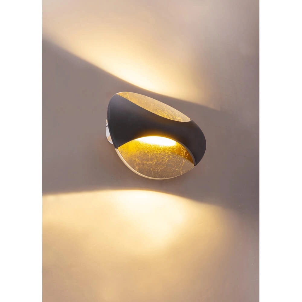 Design wall lamp Alexandra black with gold Globo 9007371395453