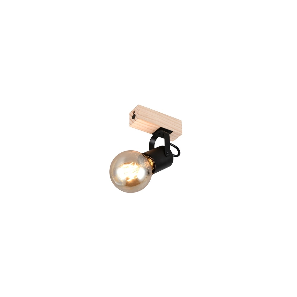 Ceiling lamp Lynar black with wood Trio 4017807670684
