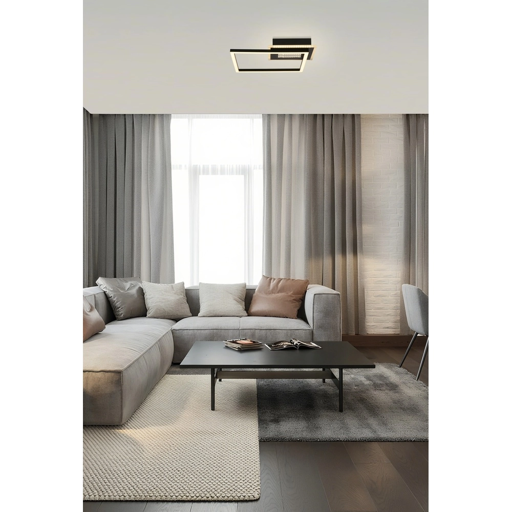 Ceiling lamp Quadrate silver grey Searchlight 5053423303628