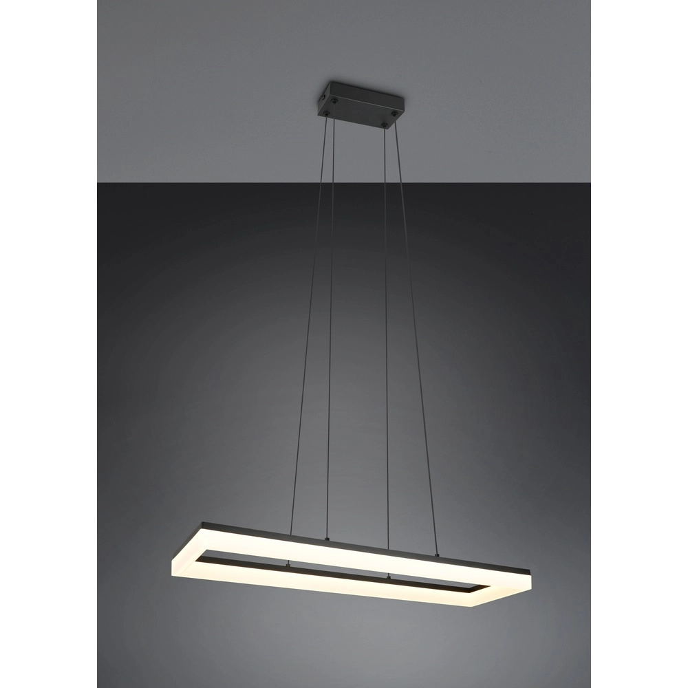 Sleek pendant lamp Camino black Trio 4017807655766