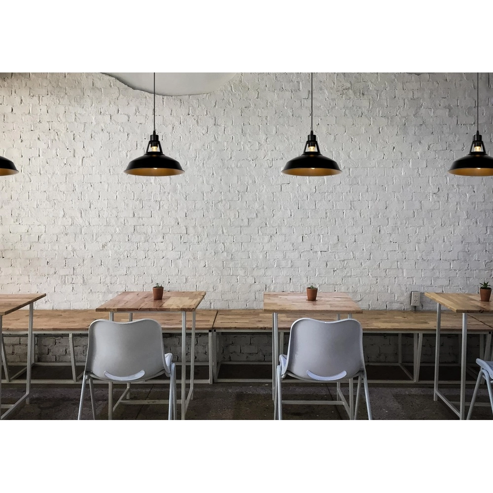 Industrial pendant lamp Brassy-Bis black Ø 31cm Lucide 5411212430236