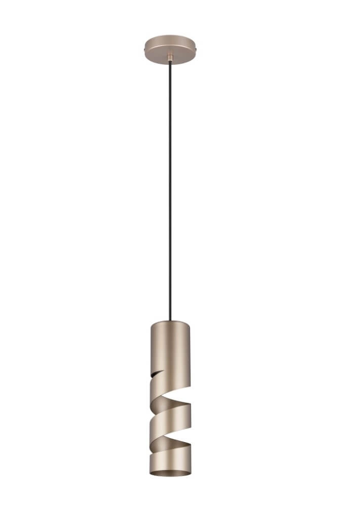 Tube pendant lamp Stream Ø 8cm - brass matt Trio 4017807613971