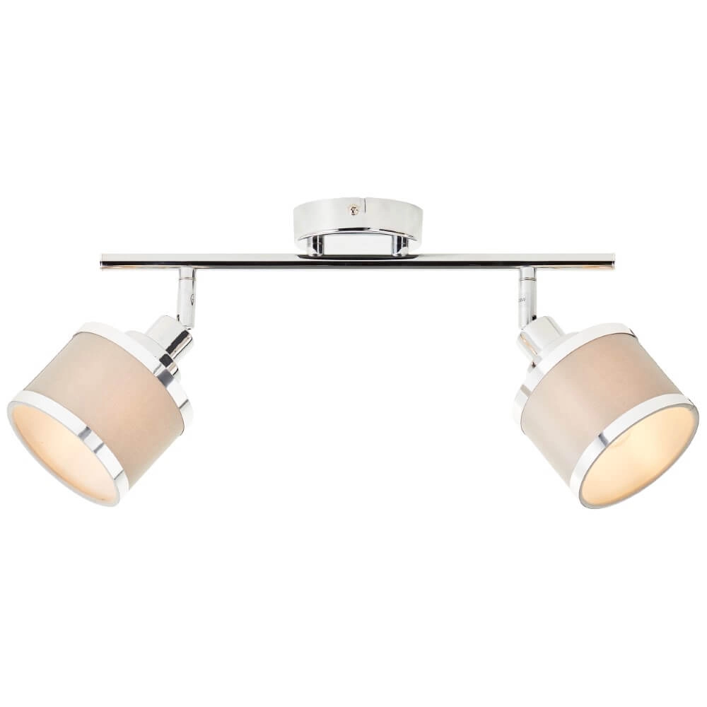 2-light ceiling lamp Alexia Chrome and Gray