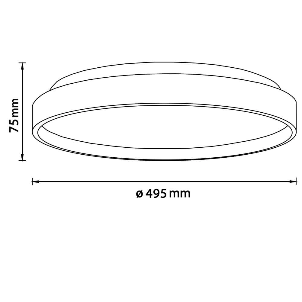 Ceiling lamp Alson Ø 49.5cm white with wood Brilliant 4004353411274