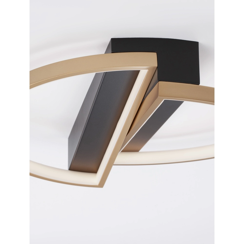 Design ceiling lamp Elize black with gold Ø 43,2cm Lyora 5212017433152