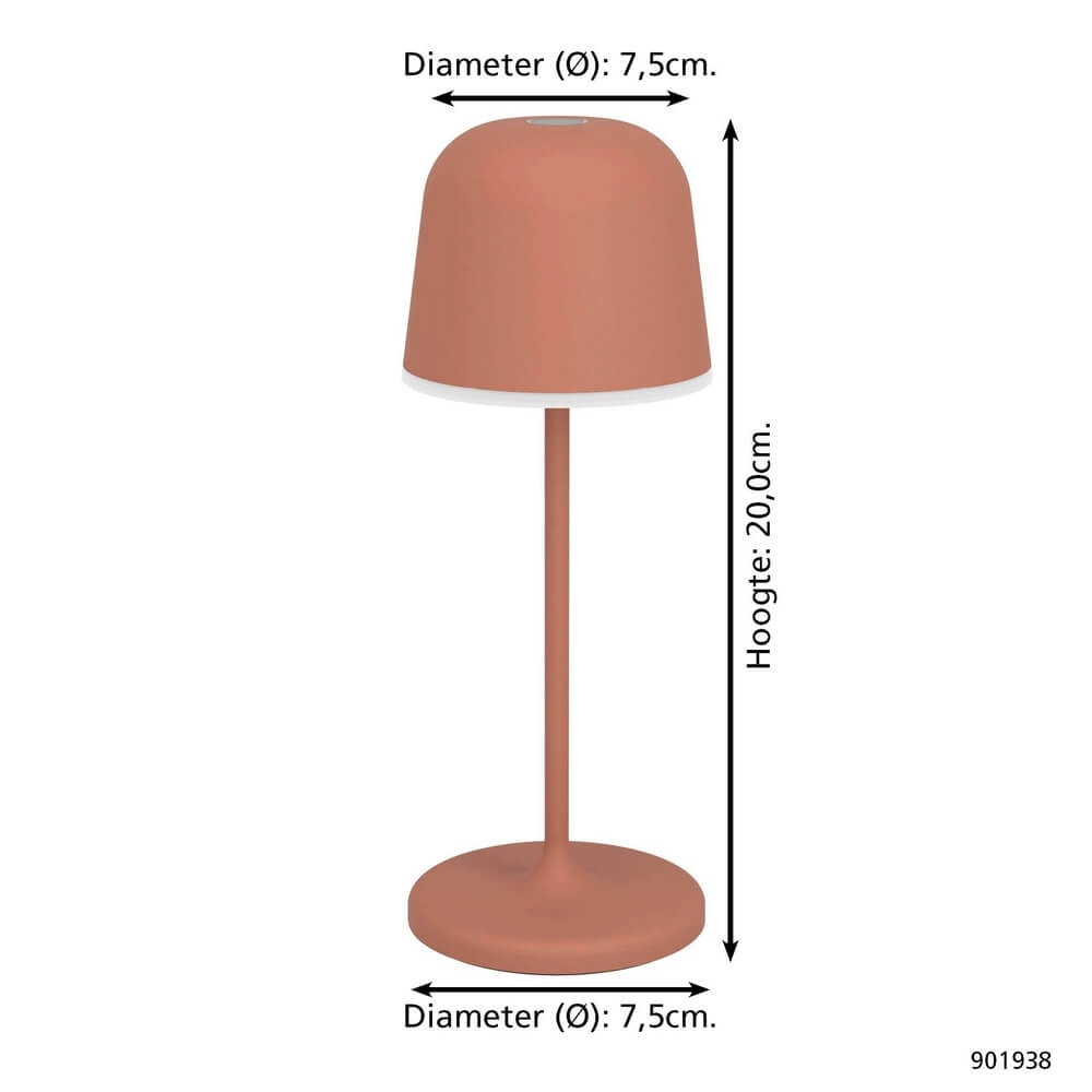 Table lamp Mannera Red design Eglo 9008606355556