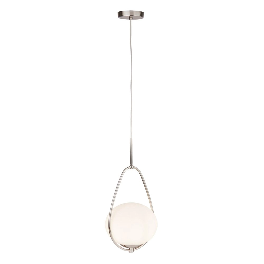 Pendant lamp Avalon with white glass Searchlight 5053423125176