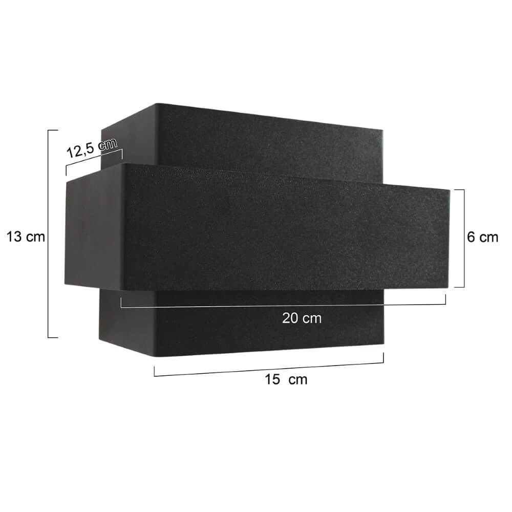 Black wall spotlight Muro elongated Steinhauer 8712746152715