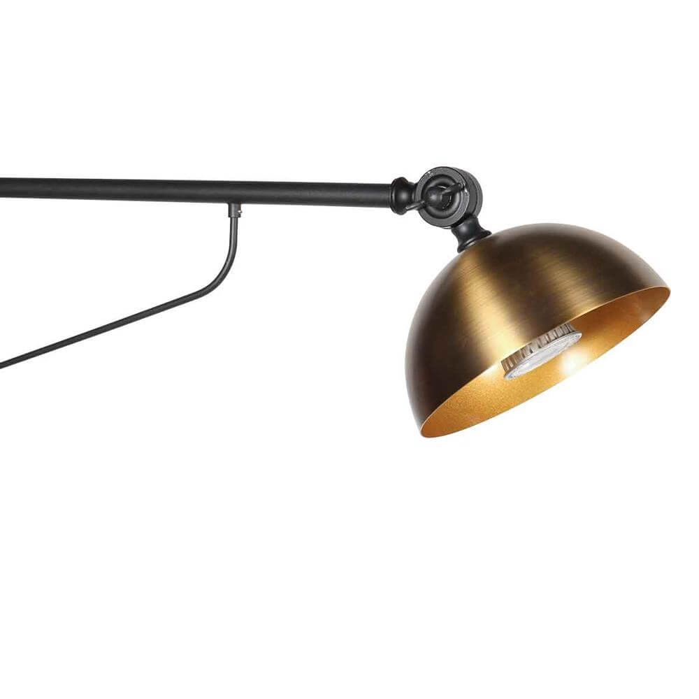 Wall lamp Pintino black with bronze Steinhauer 8712746176506