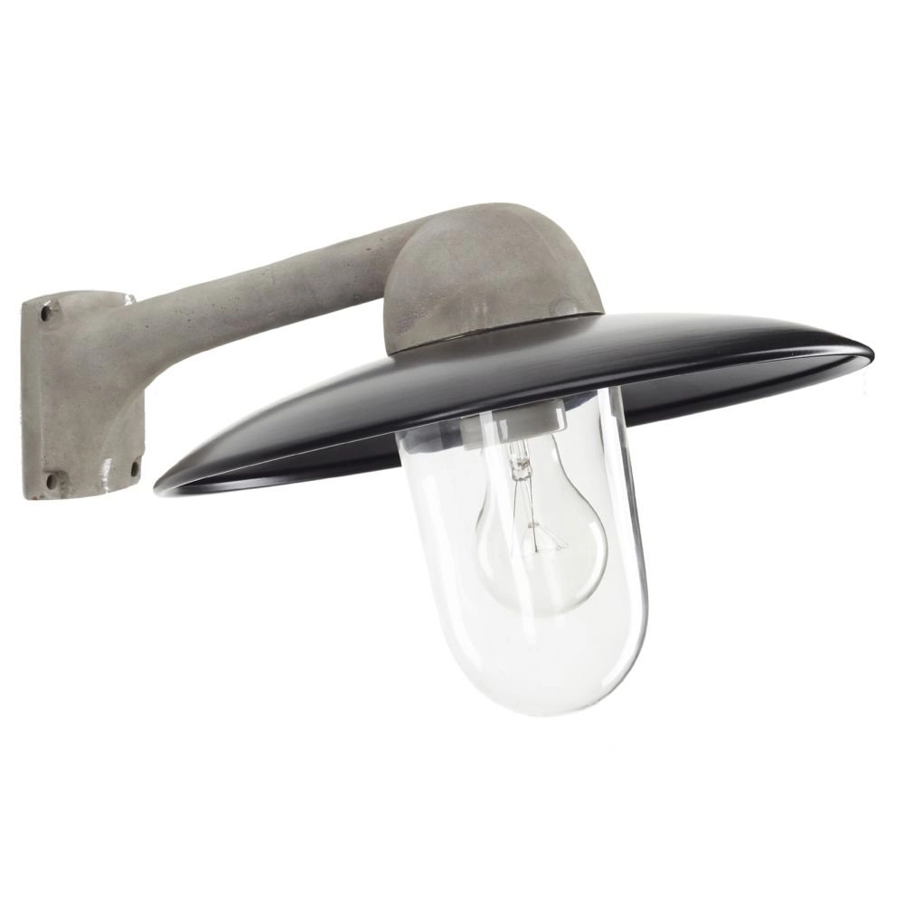 Industrial stable lamp Fabrique metallic grey with black