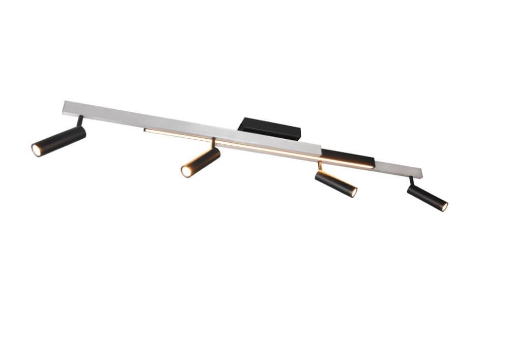 4-light LED spot Zeno metal with black Trio 4017807614619