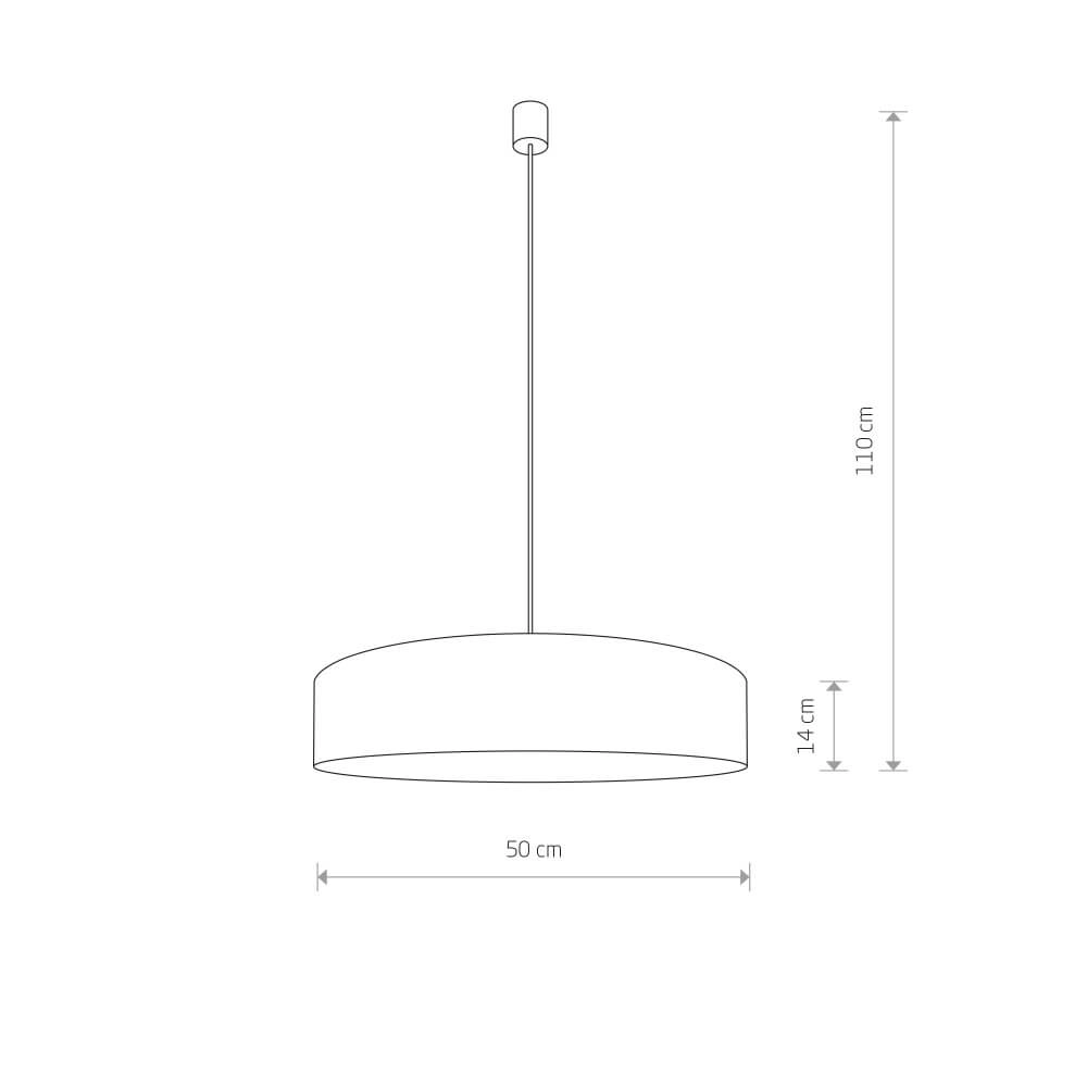Gray hanging lamp Turda Ø 50cm Lyora 5903139894692