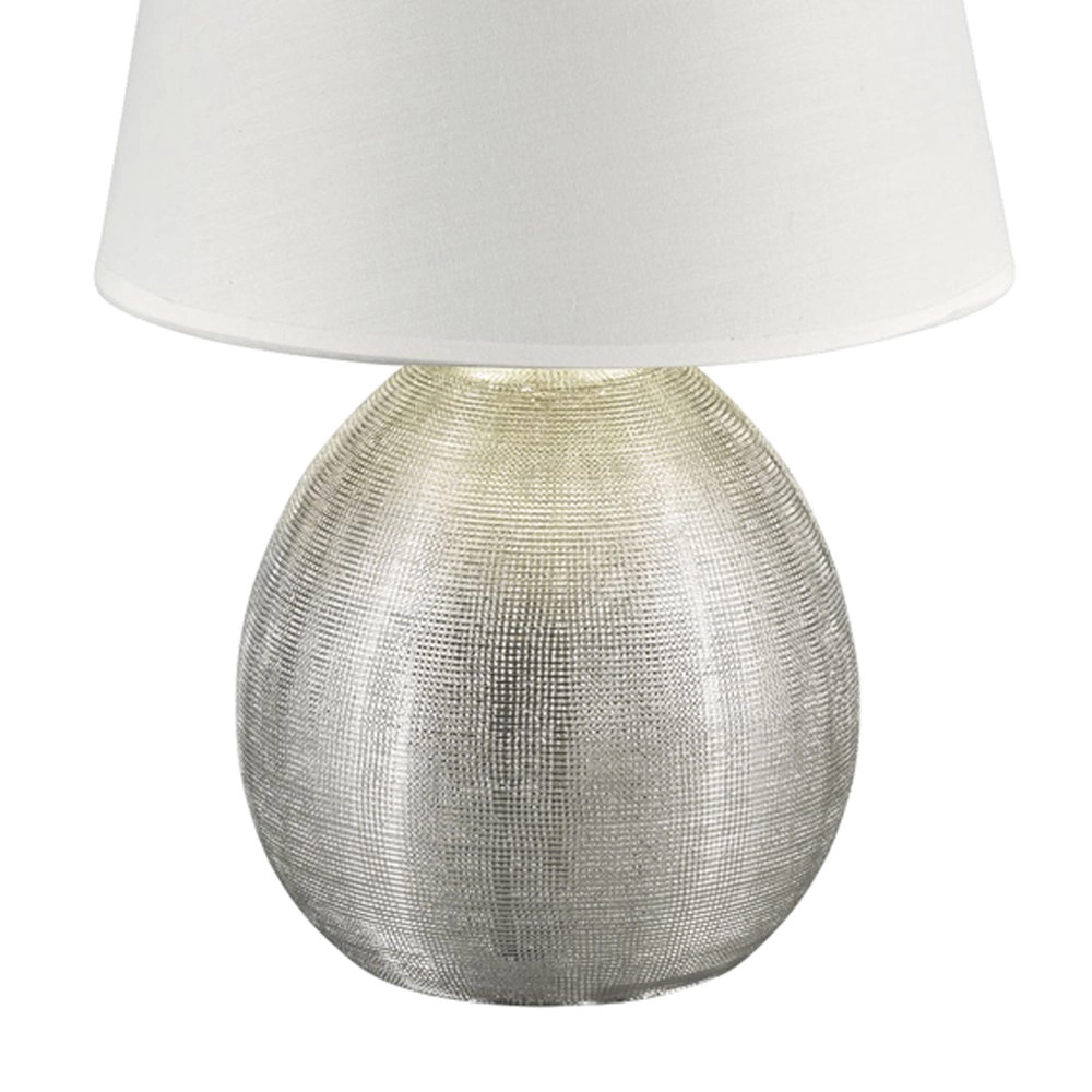Table lamp Luxor 35cm silver with white Trio 4017807346015