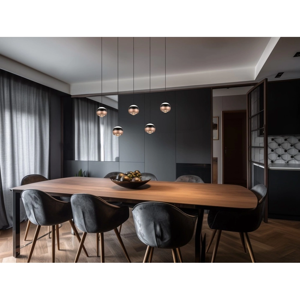Design pendant lamp Orbit 5-light straight Trio 4017807578843