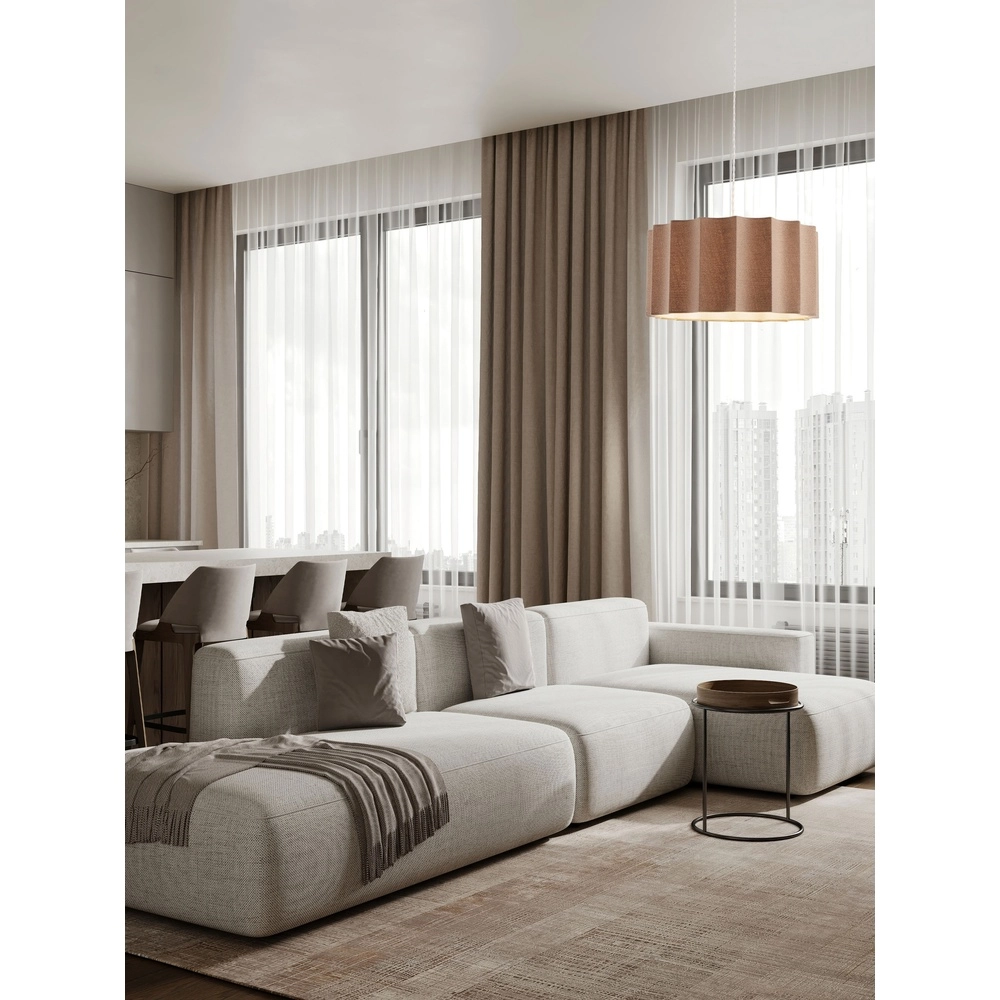 Design pendant lamp Alve coffee brown Ø 45cm
