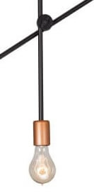 3-light hanging lamp Sticks black with gold Lyora 5903139626897