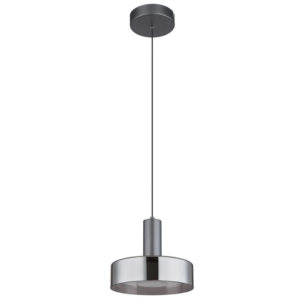 Sleek pendant lamp Grant grey Ø 22cm Globo 9007371474899
