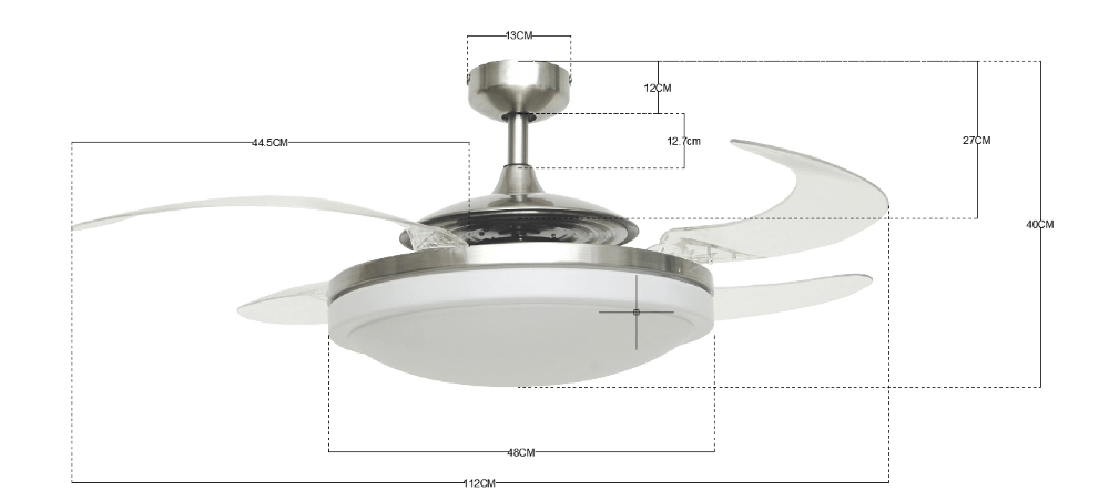 Stainless steel ceiling fan Fanway Evo 2 Ø 122cm Beacon 9333509085836