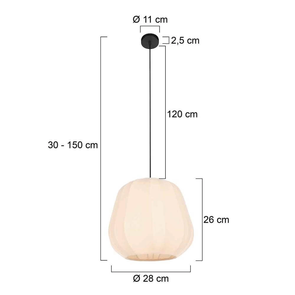Pendant lamp Sable cream Ø 28cm Steinhauer 8712746176421