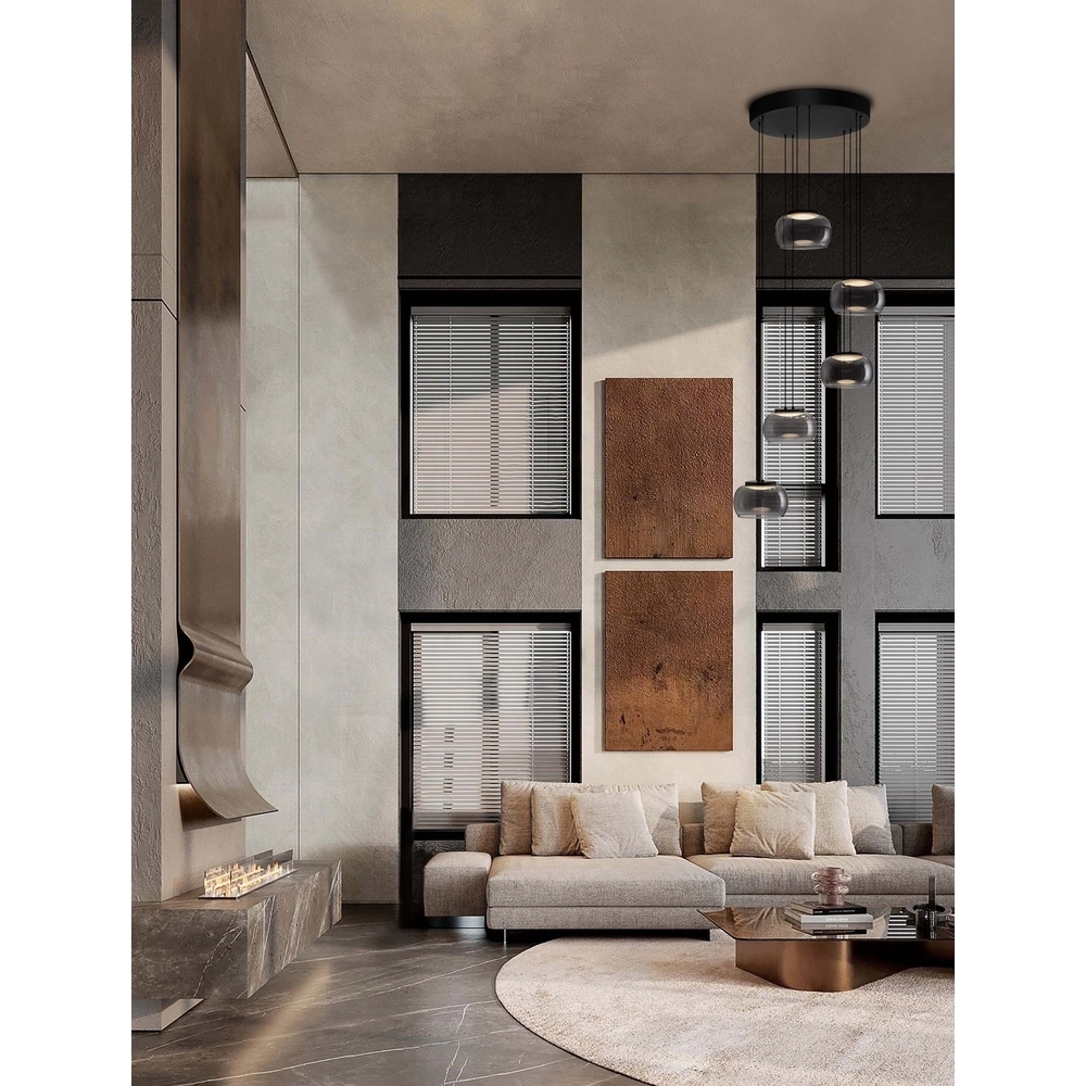 Modern pendant lamp Bios 5-light black Lyora 5212017458537