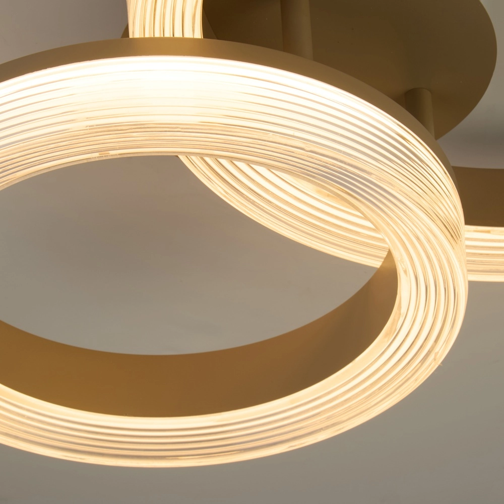 Design ceiling lamp Lumen Rings sand brown