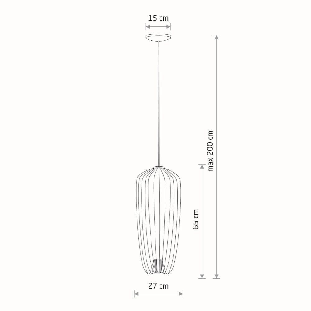 Rattan pendant lamp Pumpkin S Ø 27cm Lyora 5903139112437