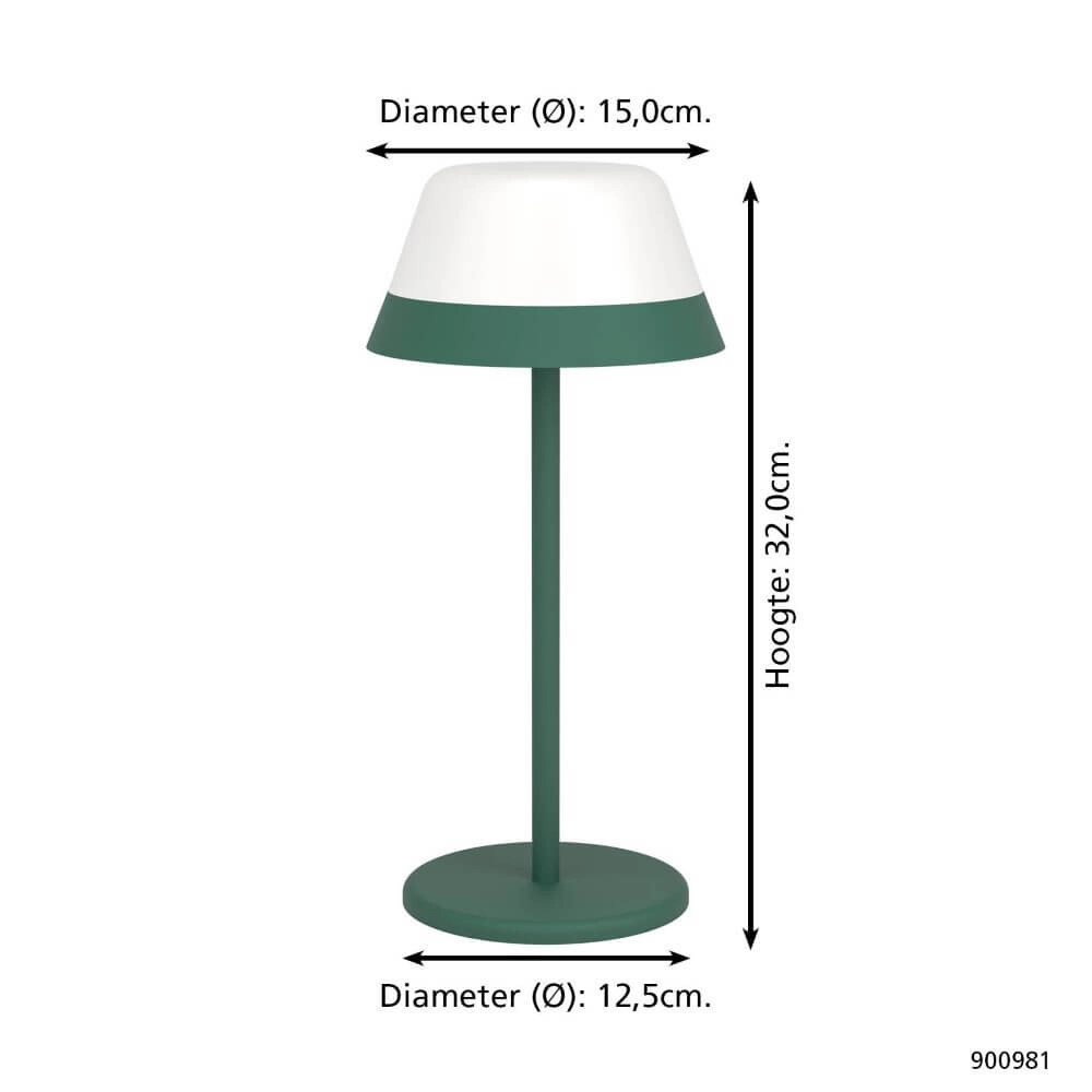 Table lamp Meggiano Design Green Eglo 9008606297719