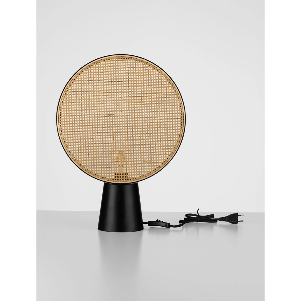 Table lamp Tiera Ø 35cm rattan with black Lyora 5212017477552
