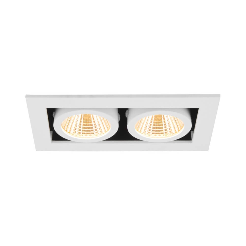 Square LED recessed spotlight Kadux Double 2x Led - white - 3000K SLV 4024163279079