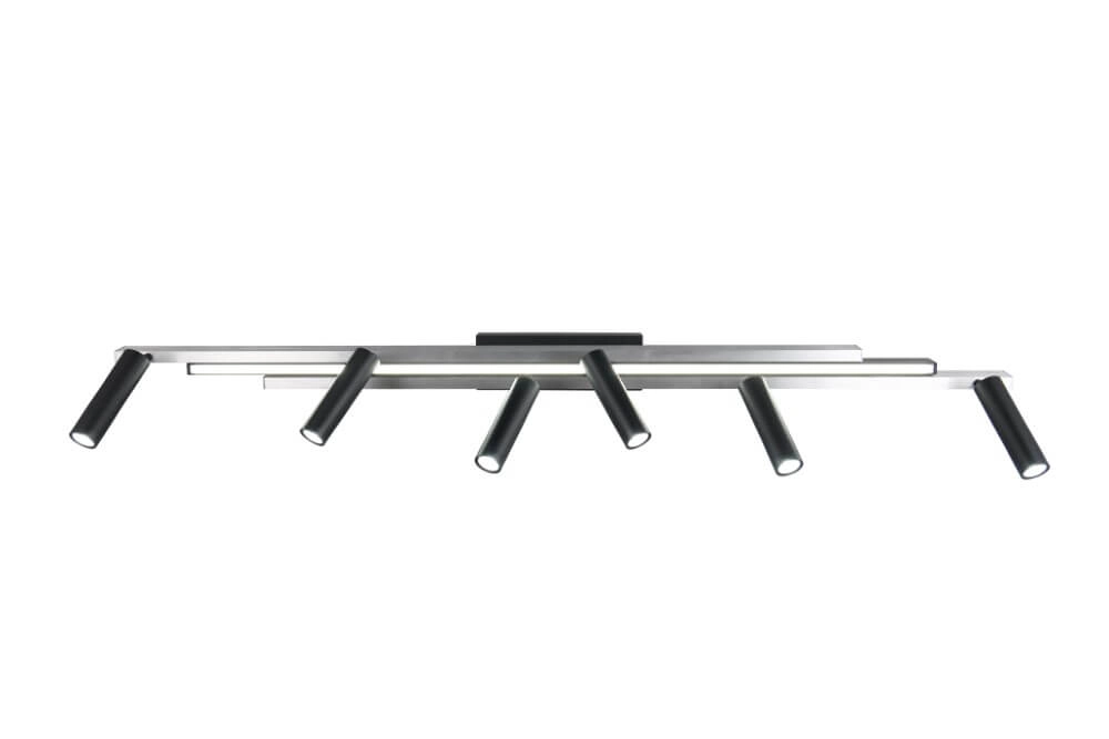 6-light LED spot Zeno metal with black Trio 4017807627305
