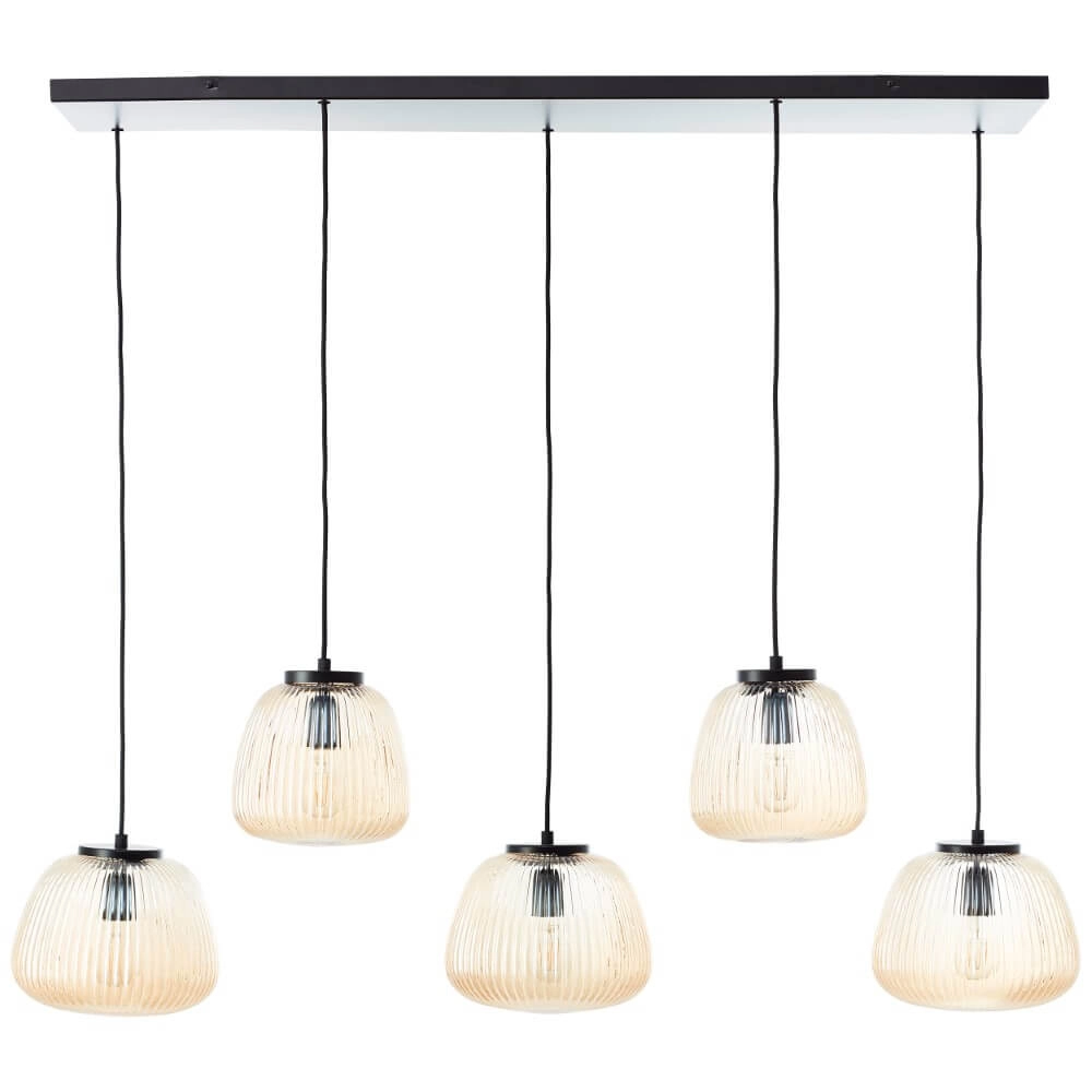 5-light pendant lamp Kaizen black and white Brilliant 4004353447204