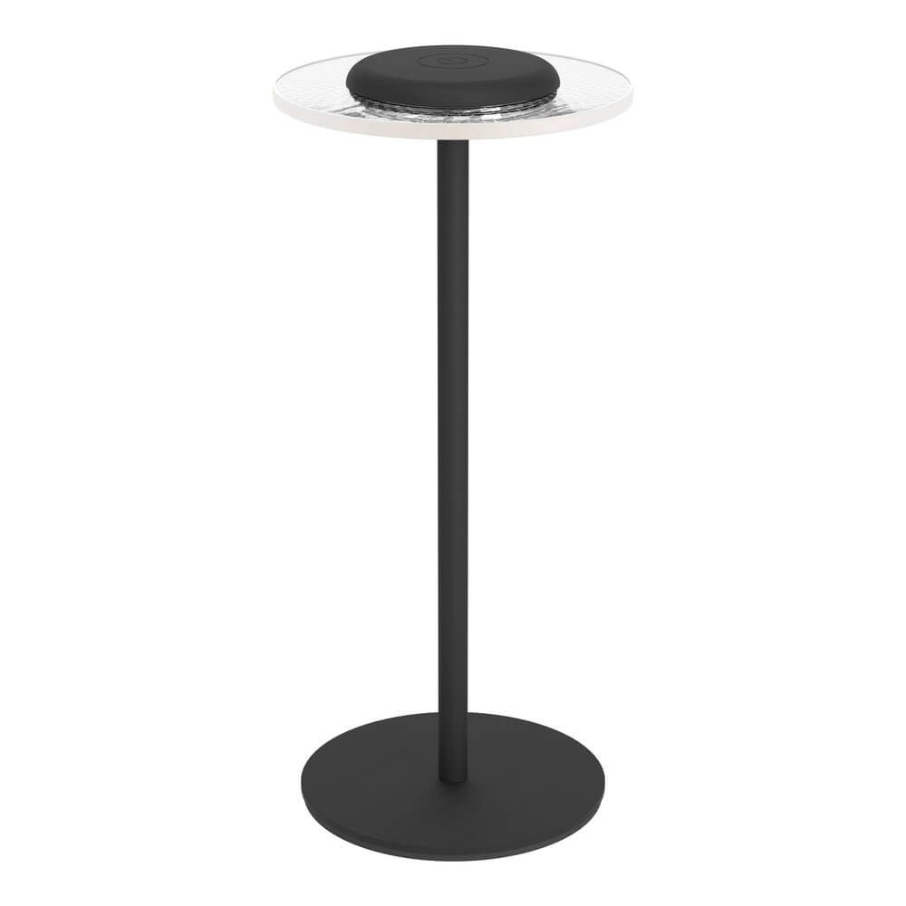 Unique table lamp Trepella Rechargeable Black