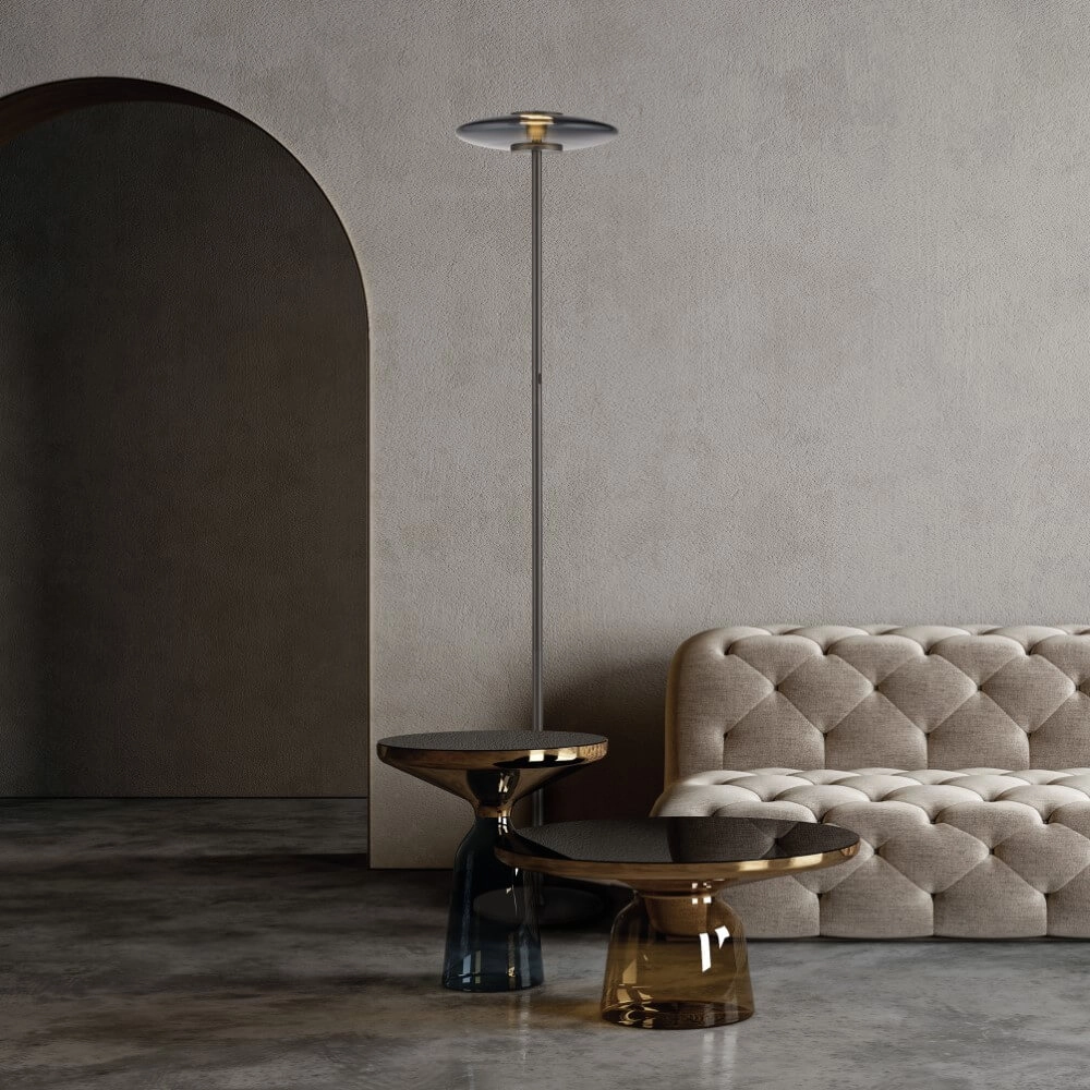 Designer floor lamp Pure Vitrum gray Paul Neuhaus 4012248382721
