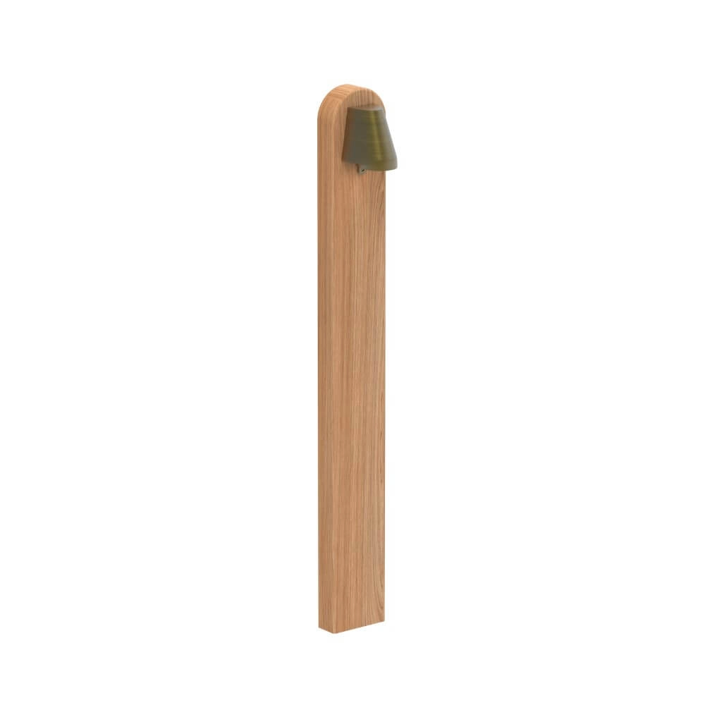 Wooden garden lamp Beamy Teak and weathered brass