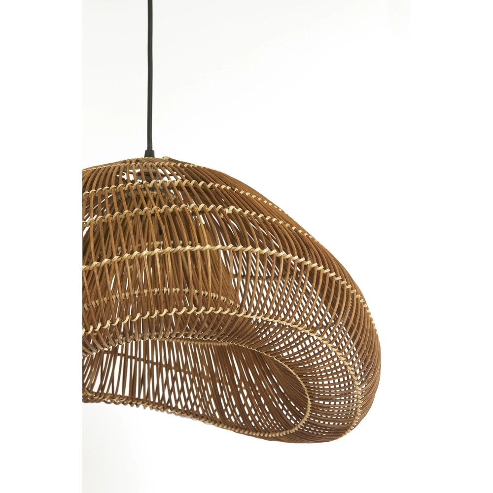 Rattan pendant lamp Janzur Ø 54cm - dark brown Light & Living 8717807820558