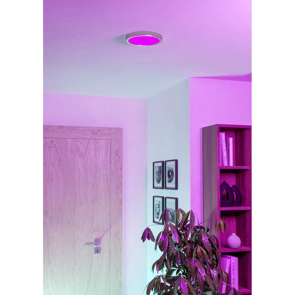 Ceiling light IP44 Fueva 6-Z round - stainless steel - Ø 21.1cm Eglo 9008606330607