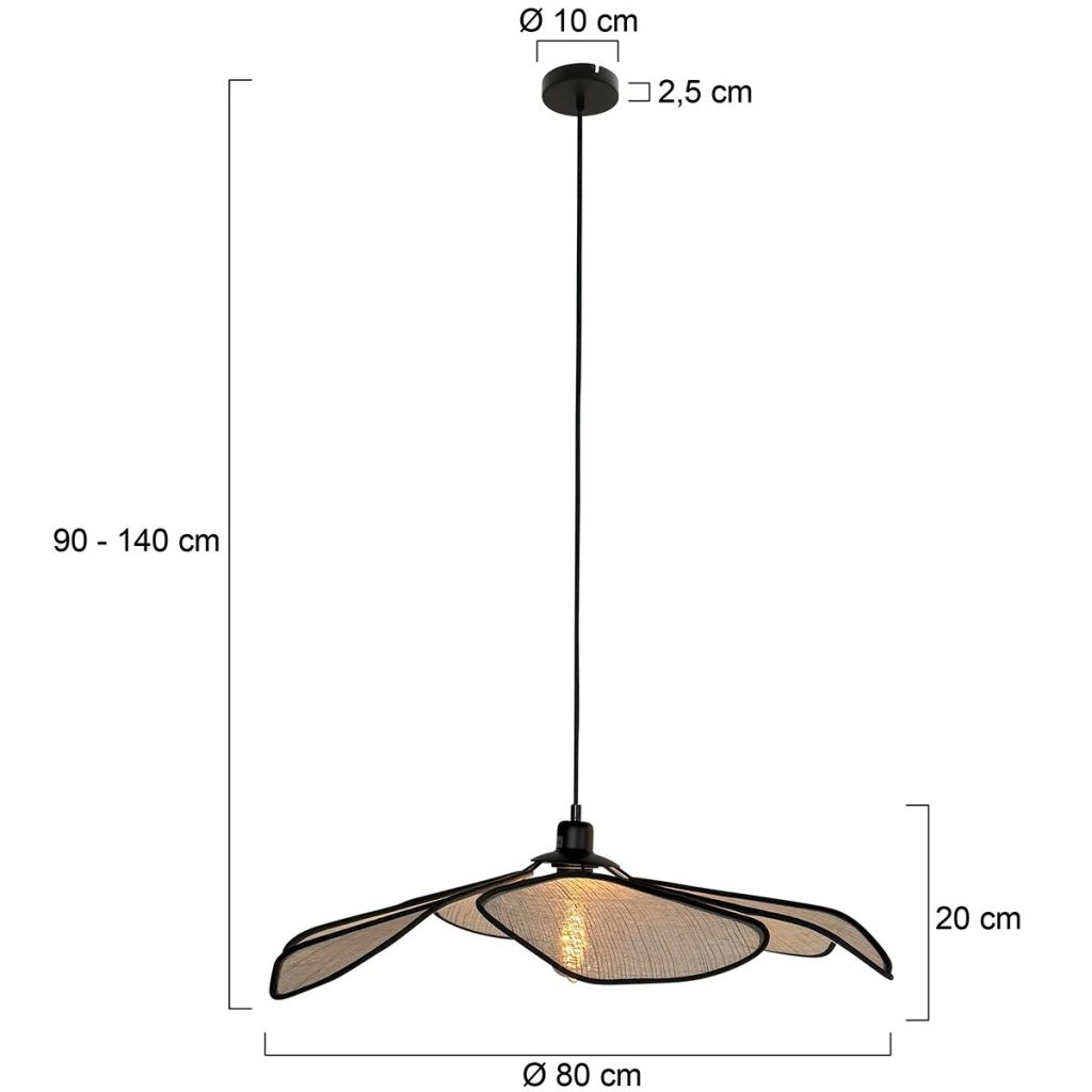 Pendant lamp Lumaflora Black Steinhauer 8712746181029