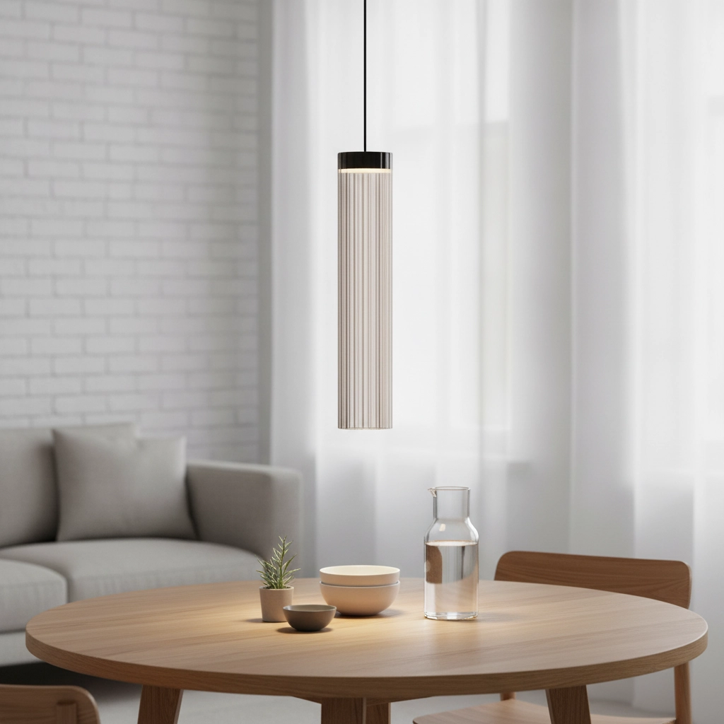 Design pendant lamp Brielle anthracite with mocha glass