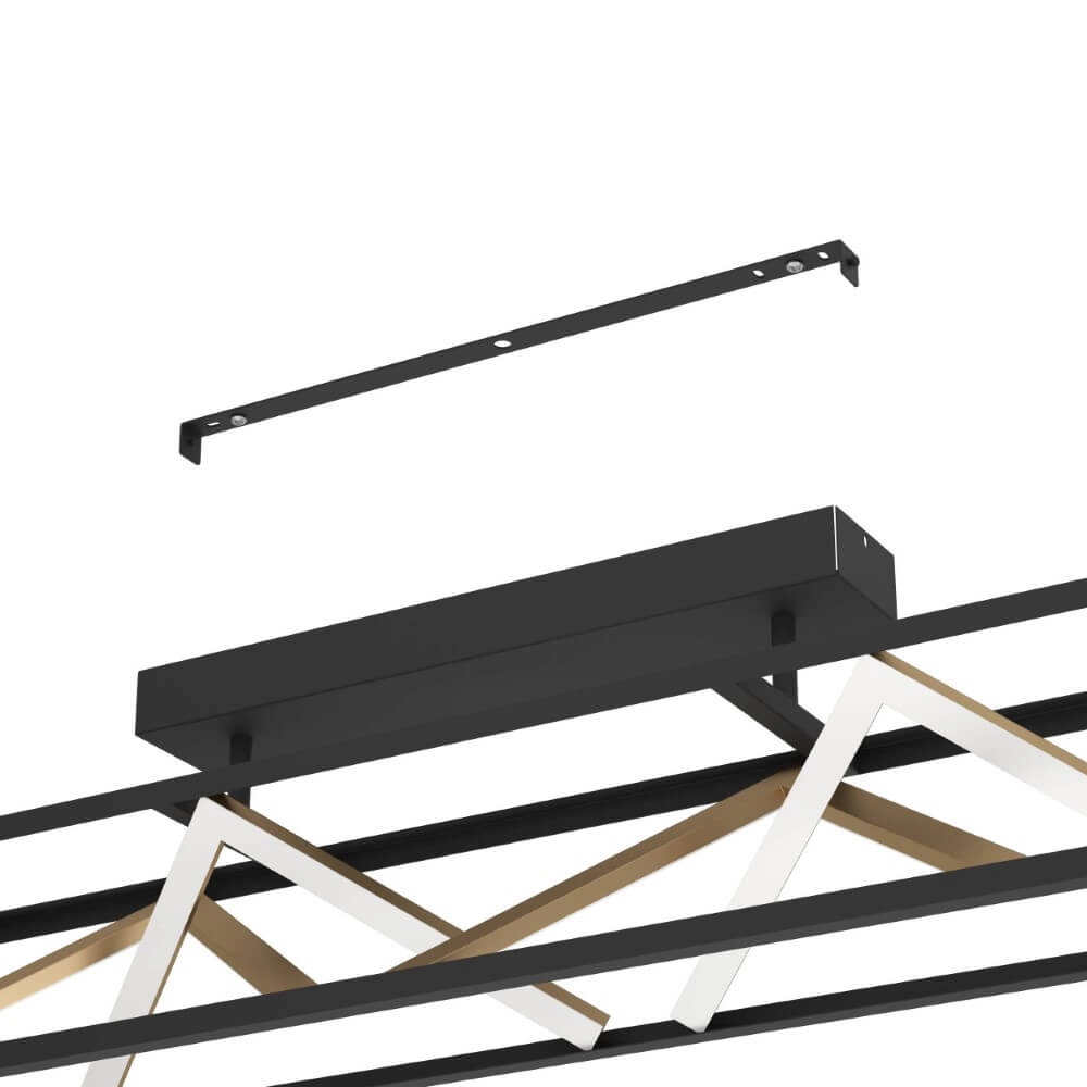Designer ceiling lamp Penela black with gold Stars of Light 9008606313747