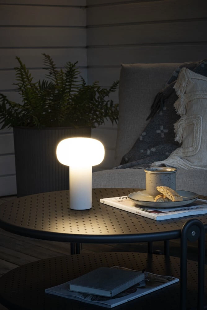 Rechargeable table lamp Antibes white KonstSmide 7318308262529