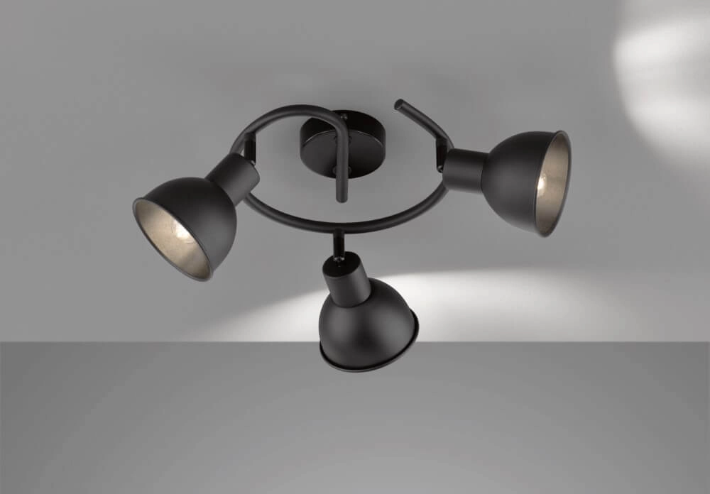 Matt black ceiling spotlight Speedy Fischer & Honsel 4003694212472