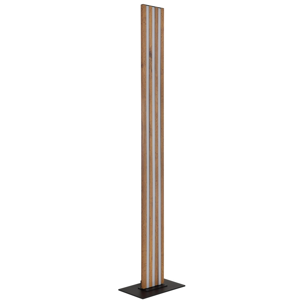 Floor lamp Hayden black with wood Globo 9007371580583