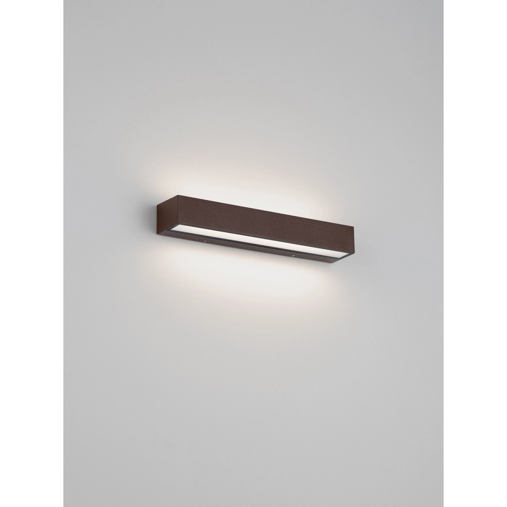 Sleek wall lamp Lane rust brown 36cm - 28W Lyora 5212017496836