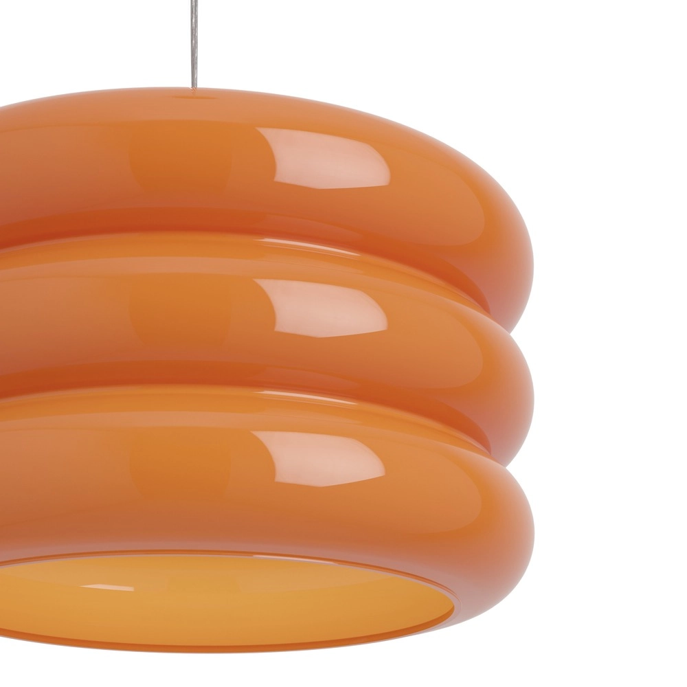 Design pendant lamp Tortora chrome with orange Ø 30cm