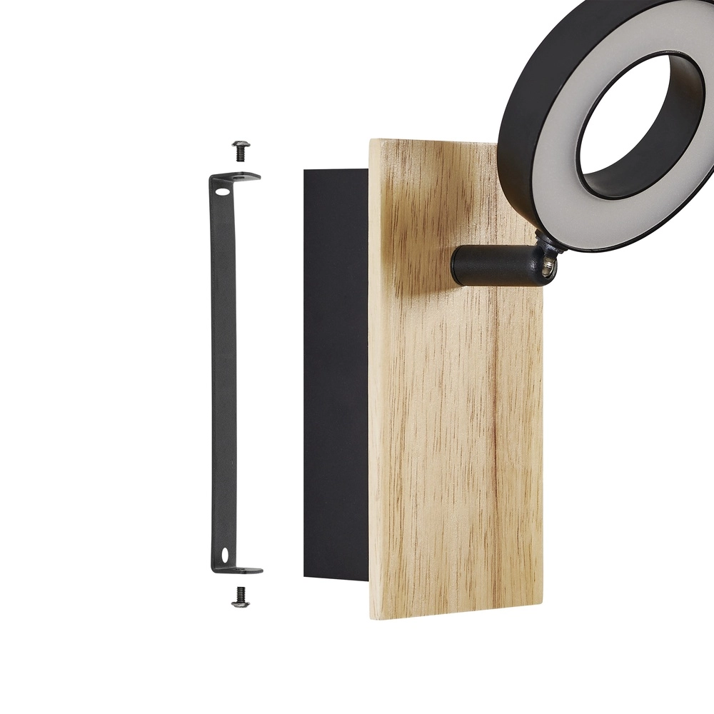 Led wall lamp Rielves with wood Eglo 9008606313709