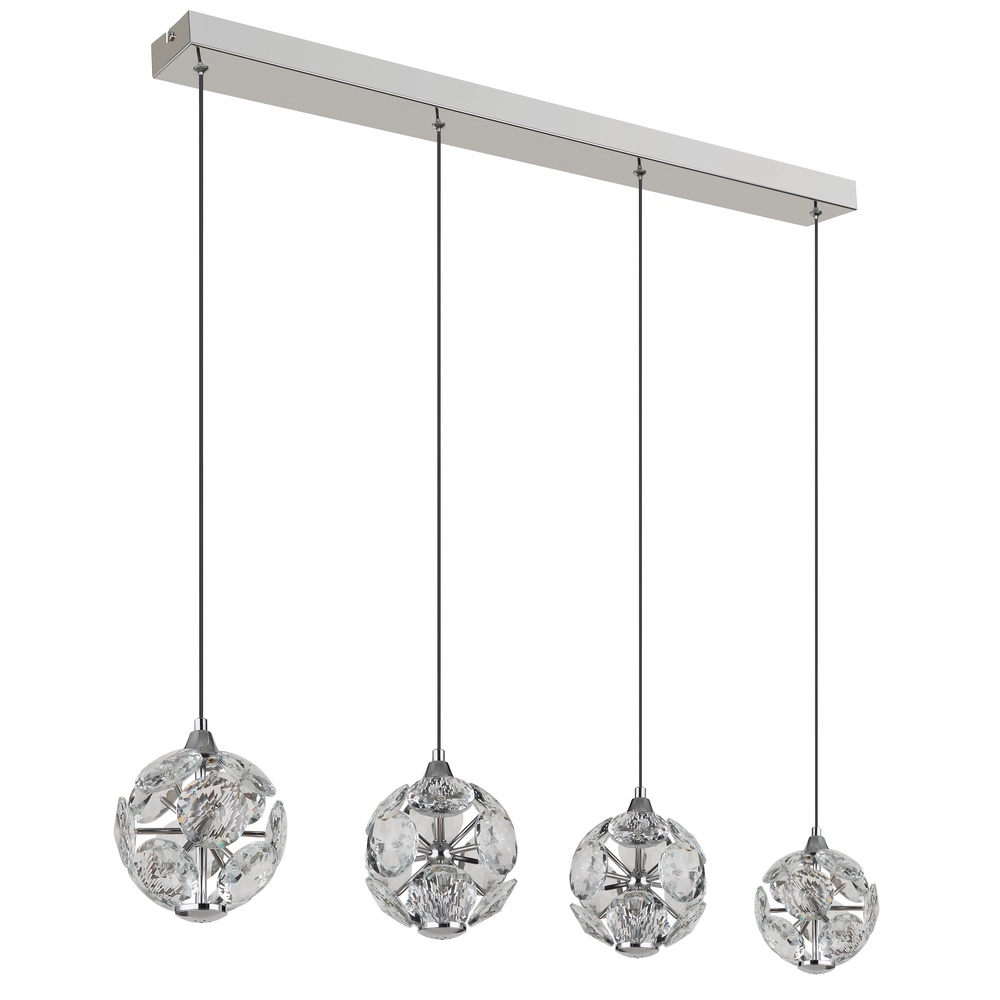 4-light pendant lamp Virina chrome Globo 9007371481255