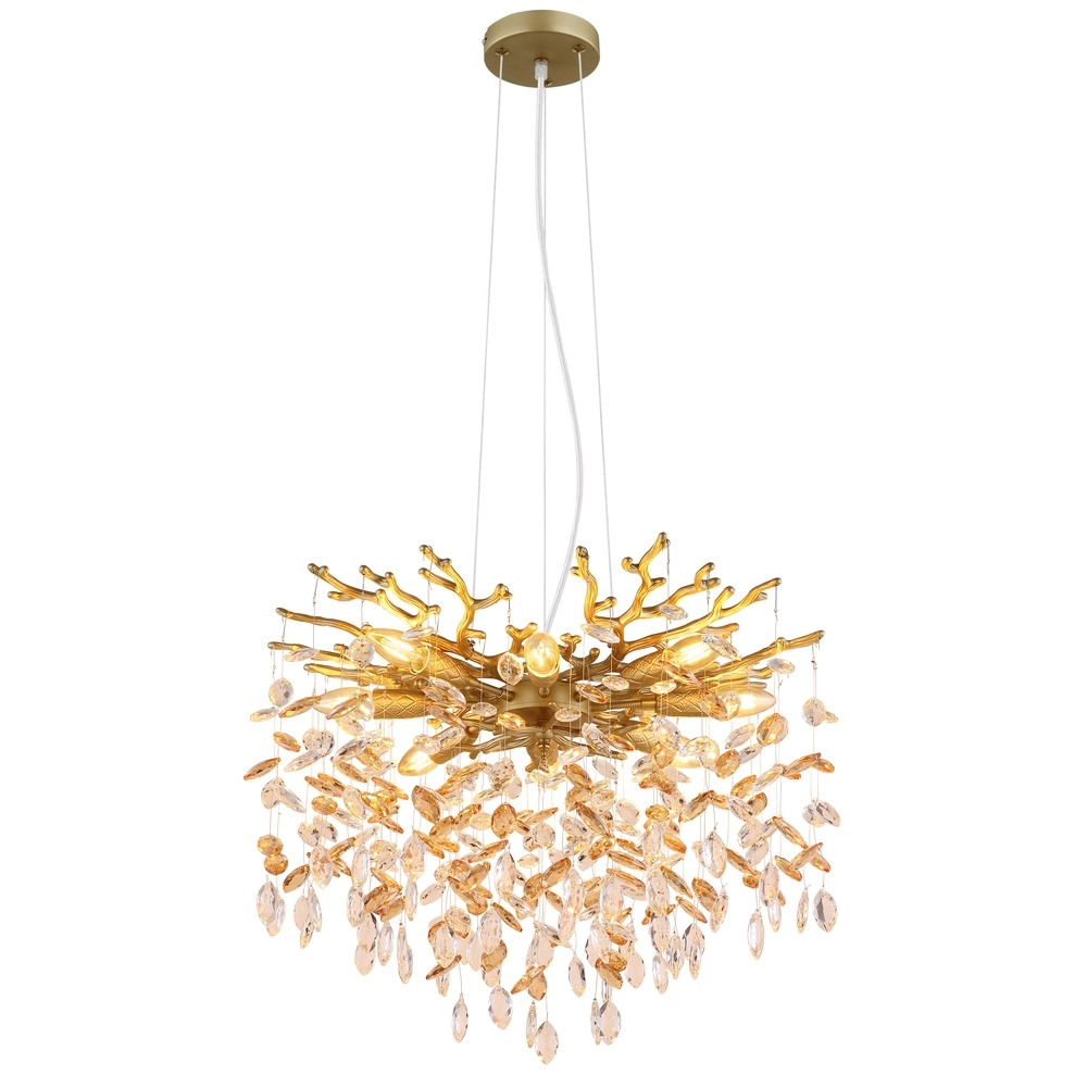 Pendant lamp Queena gold Ø 60cm