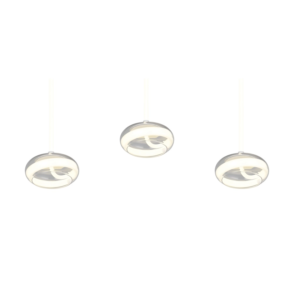 3-light design pendant lamp Tarsia white Trio 4017807683363