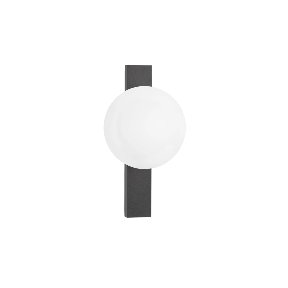 Unique wall lamp Remi black with white sphere Lyora 5212017494467